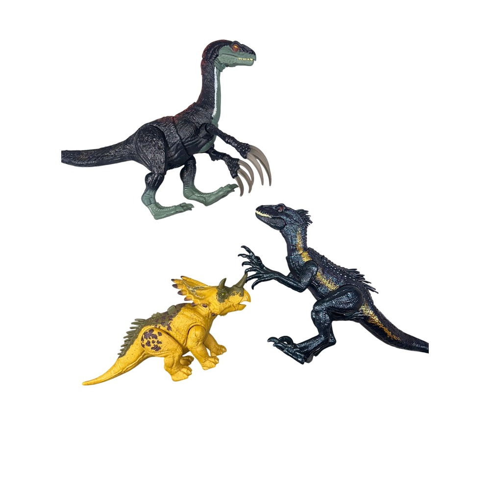 Jurassic World Indoraptor & Therizinosaurus Dinosaur Action Figure Set Mattel